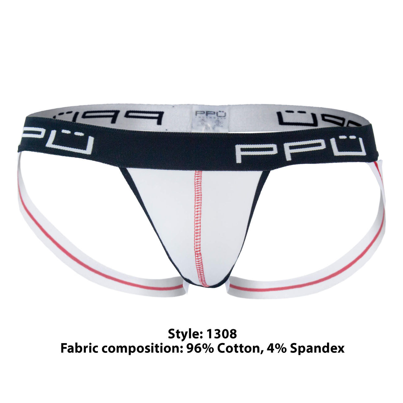 PPU 1308 Cotton Jockstrap White