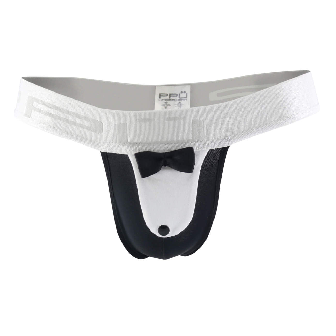 PPU 1312 Tuxedo Thong Black-White