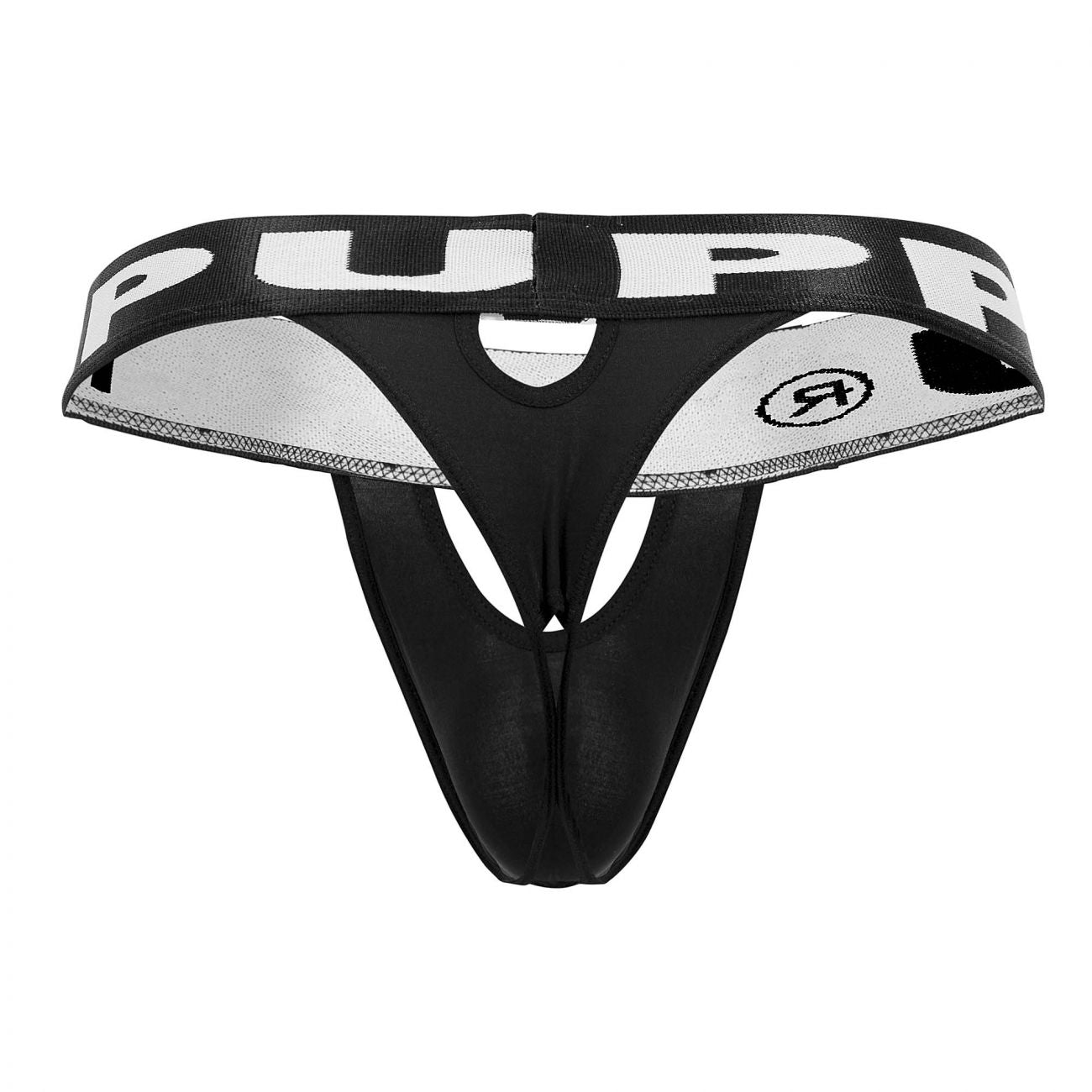 PPU 2112 Peek-a-boo Thongs Black