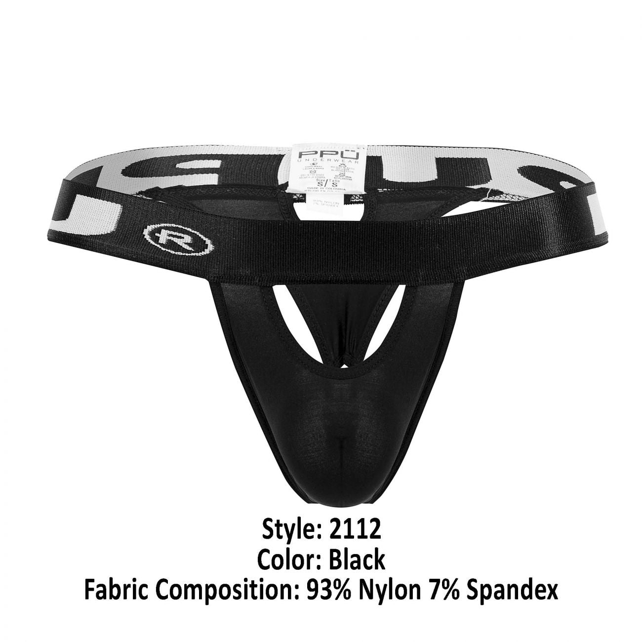 PPU 2112 Peek-a-boo Thongs Black