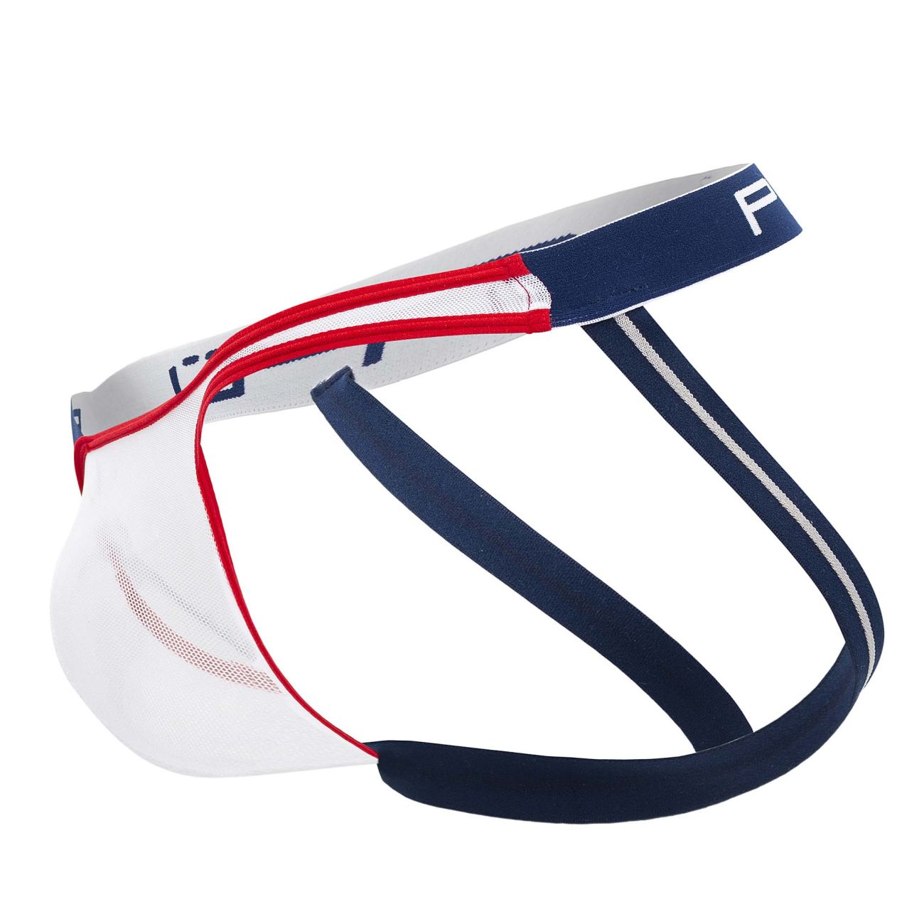 PPU 2308 One Side Mesh Jockstrap Blue