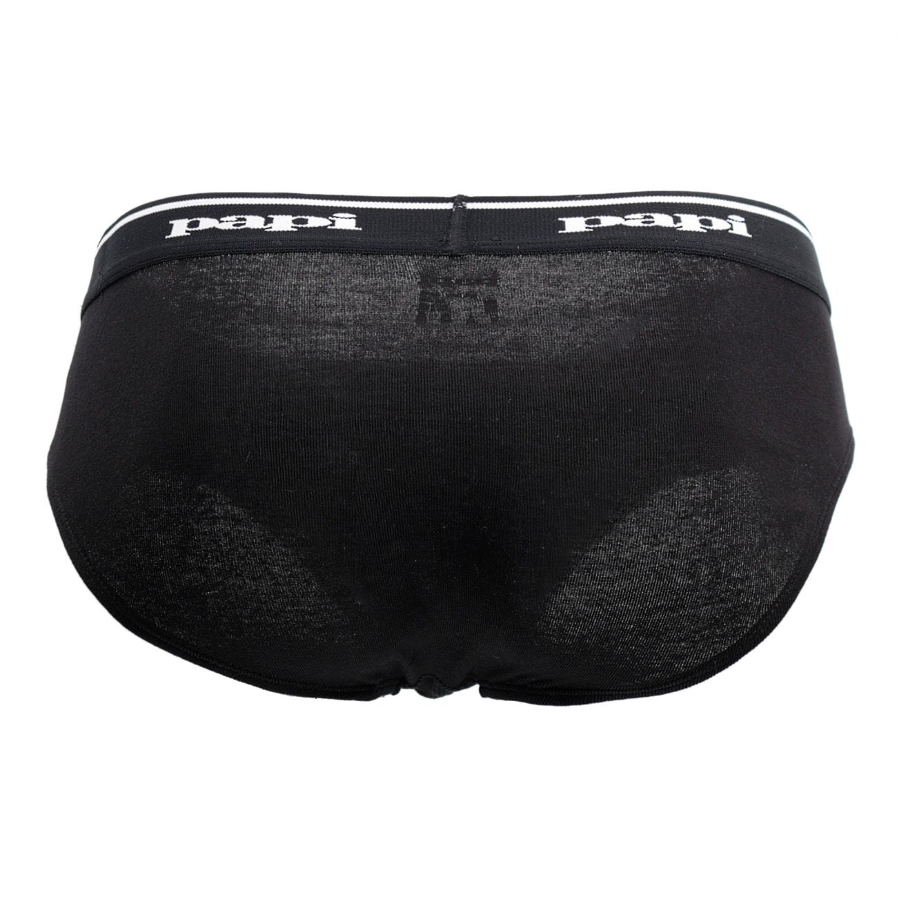 Papi 554101-001 3PK 1X1 Rib Low Rise Brief Black