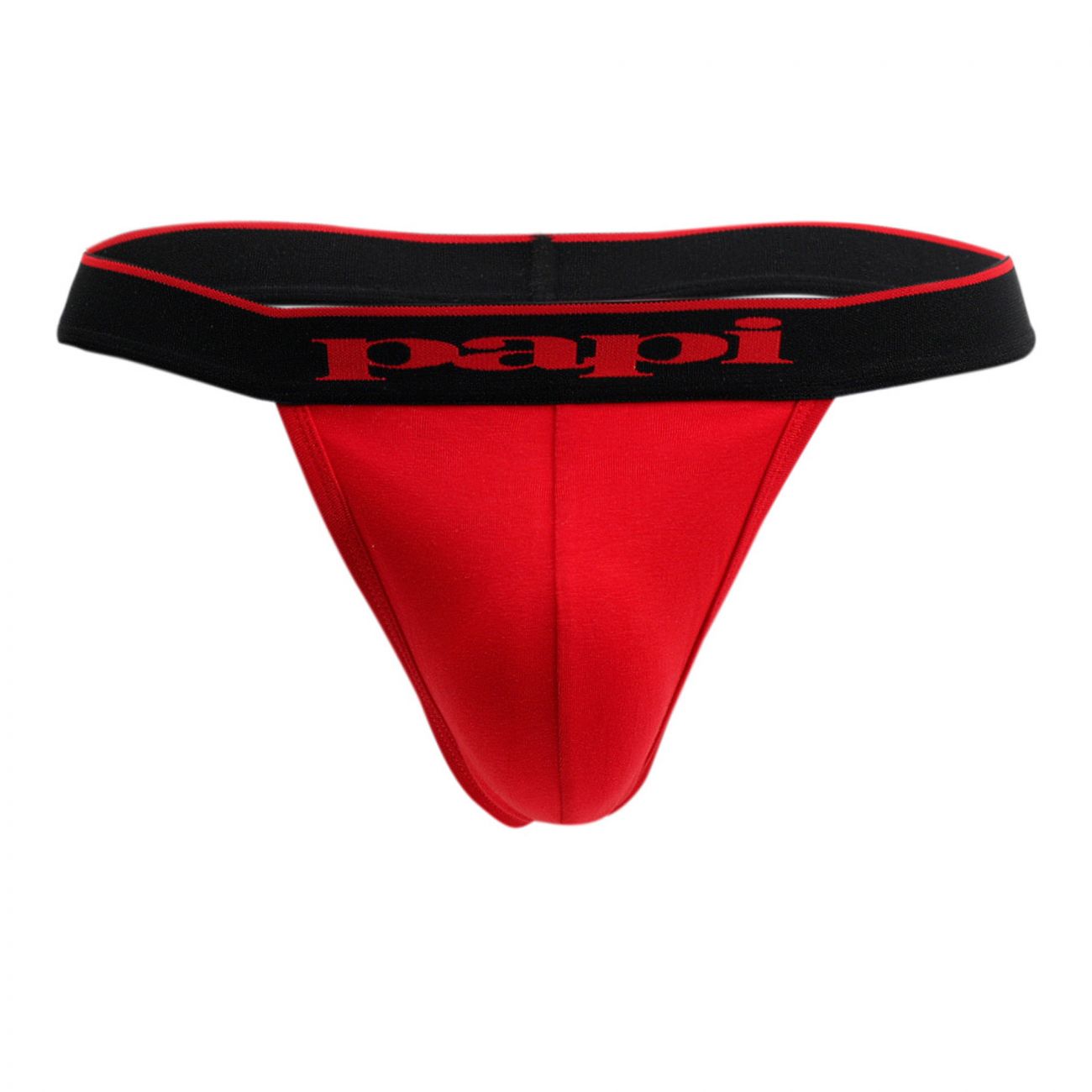 Papi 980902-950 3PK Cotton Stretch Thong Red-Gray-Black