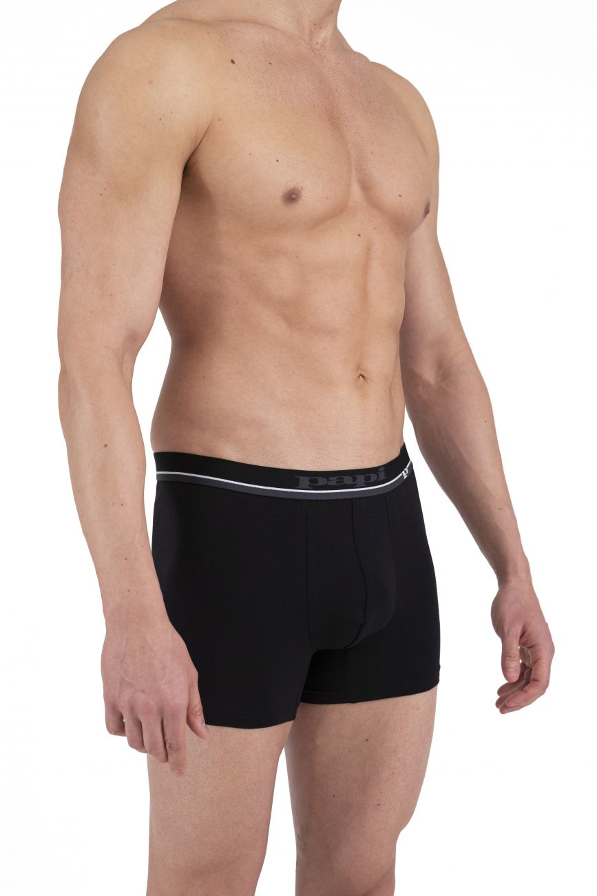 Papi 990002-962 4PK Boxer Briefs Gray Black