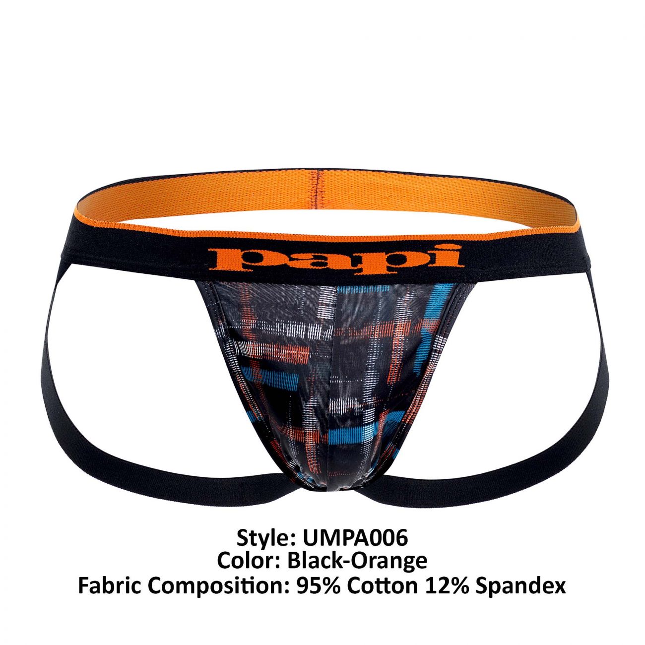 Papi UMPA006 2PK Jockstrap Black Orange