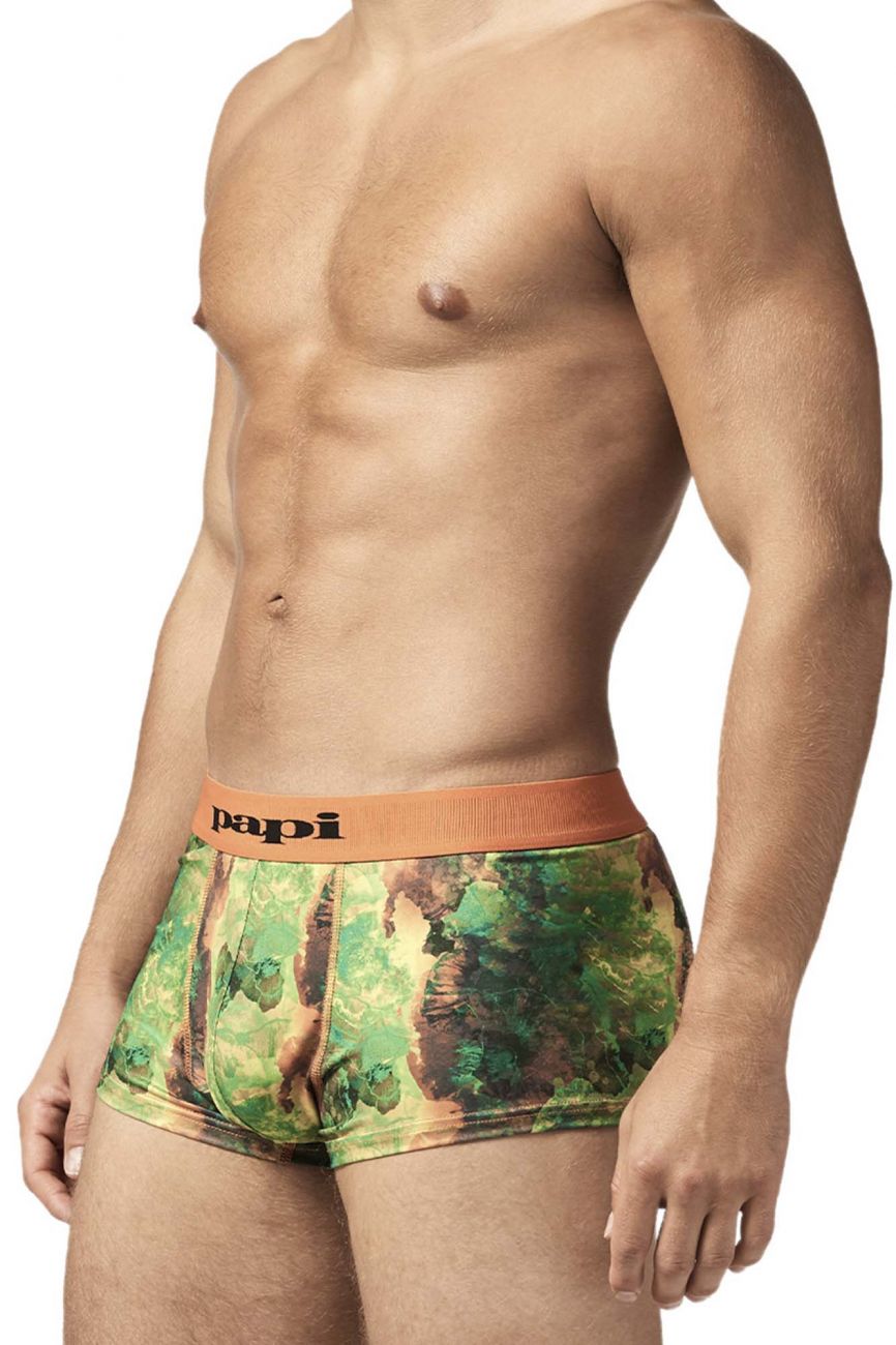 Papi UMPA050 Fashion Microflex Brazilian Trunks Sunrise Multi Print