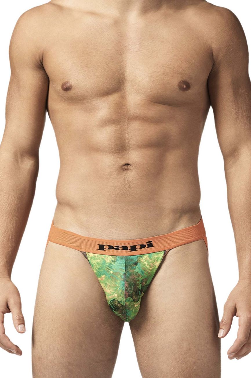 Papi UMPA051 Fashion Microflex Brazilian Jockstrap Sunrise Multi Print