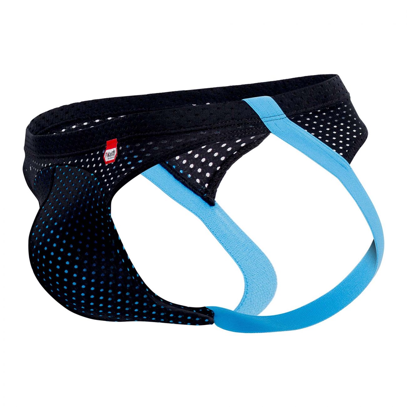 Pikante 0208 Click Athletic Mesh Jockstrap Black with Blue