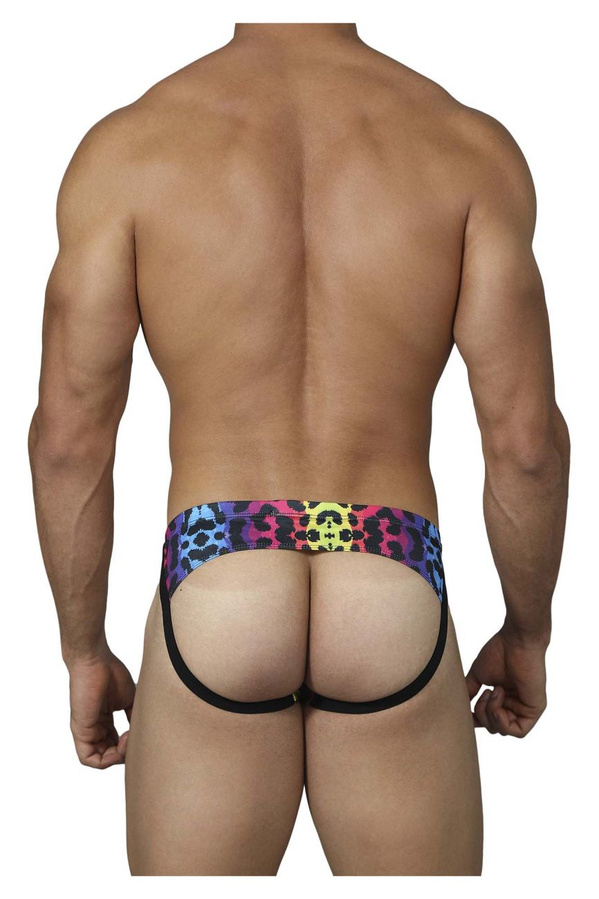 Mens Pikante Compatibility Printed Jockstrap Black Multi