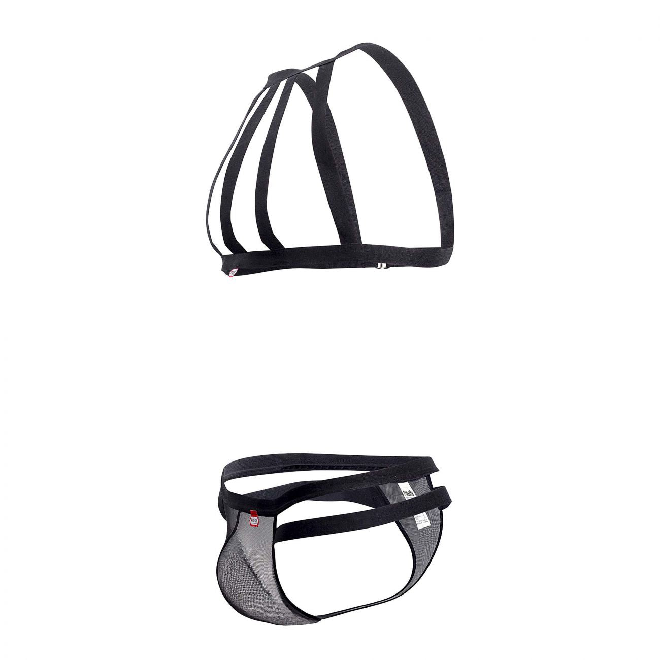 Pikante 0331 Personality Harness Thongs Black