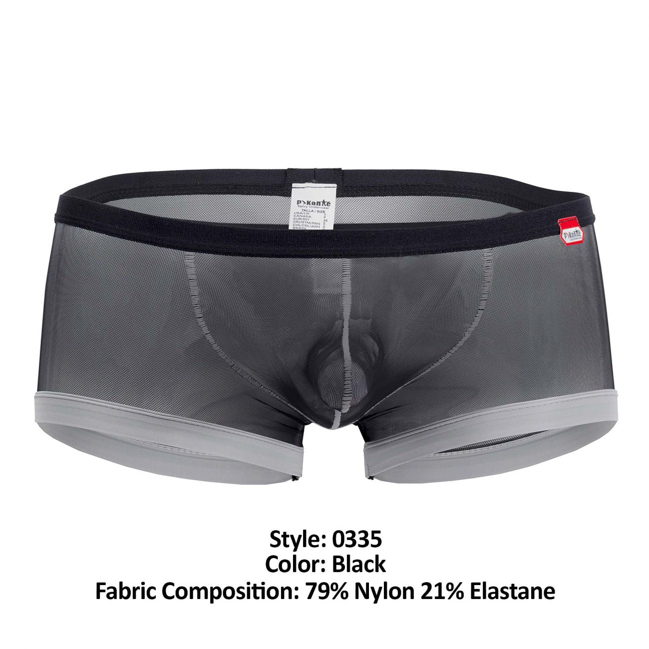 Pikante 0335 Aggressive Cock Sock Trunks Black