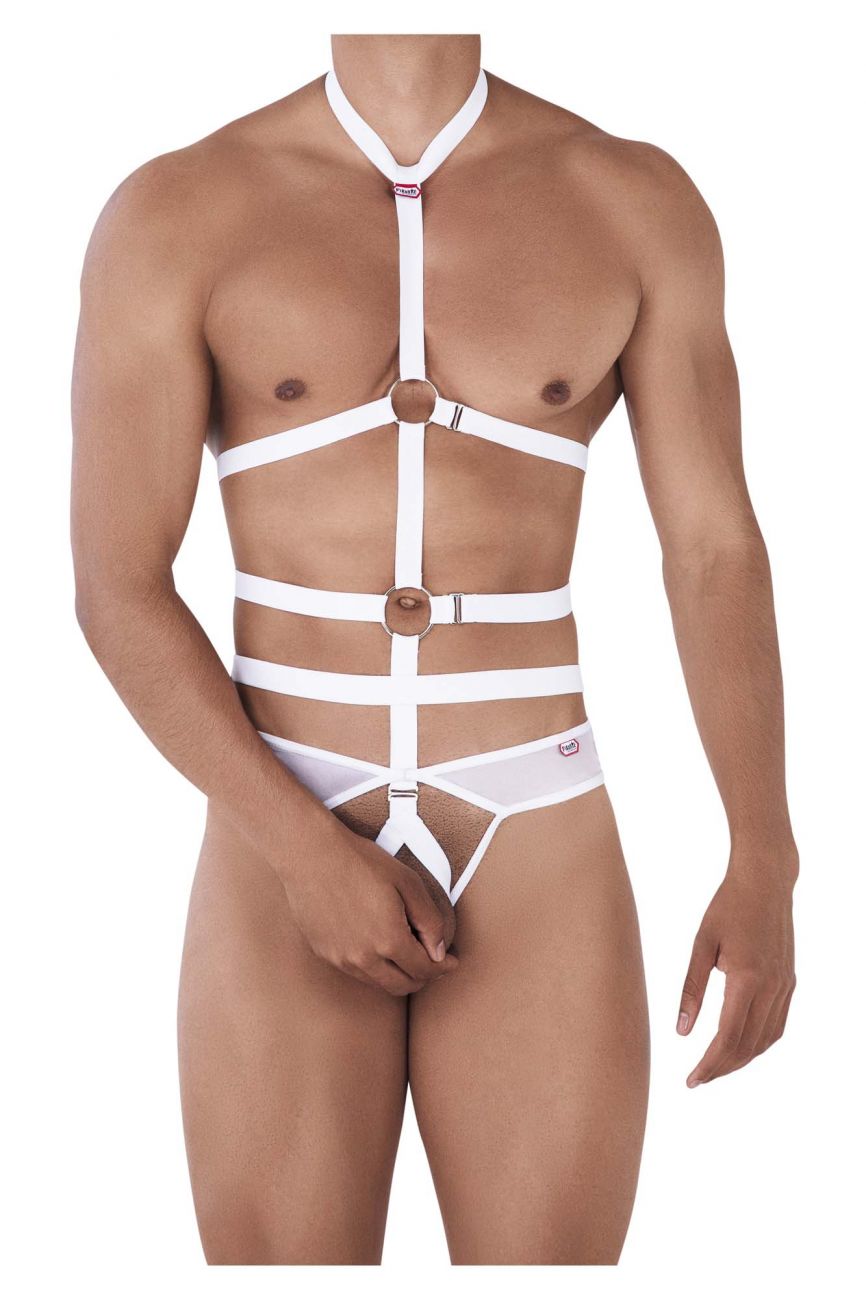 Pikante 0344 Decided Harness Thongs White