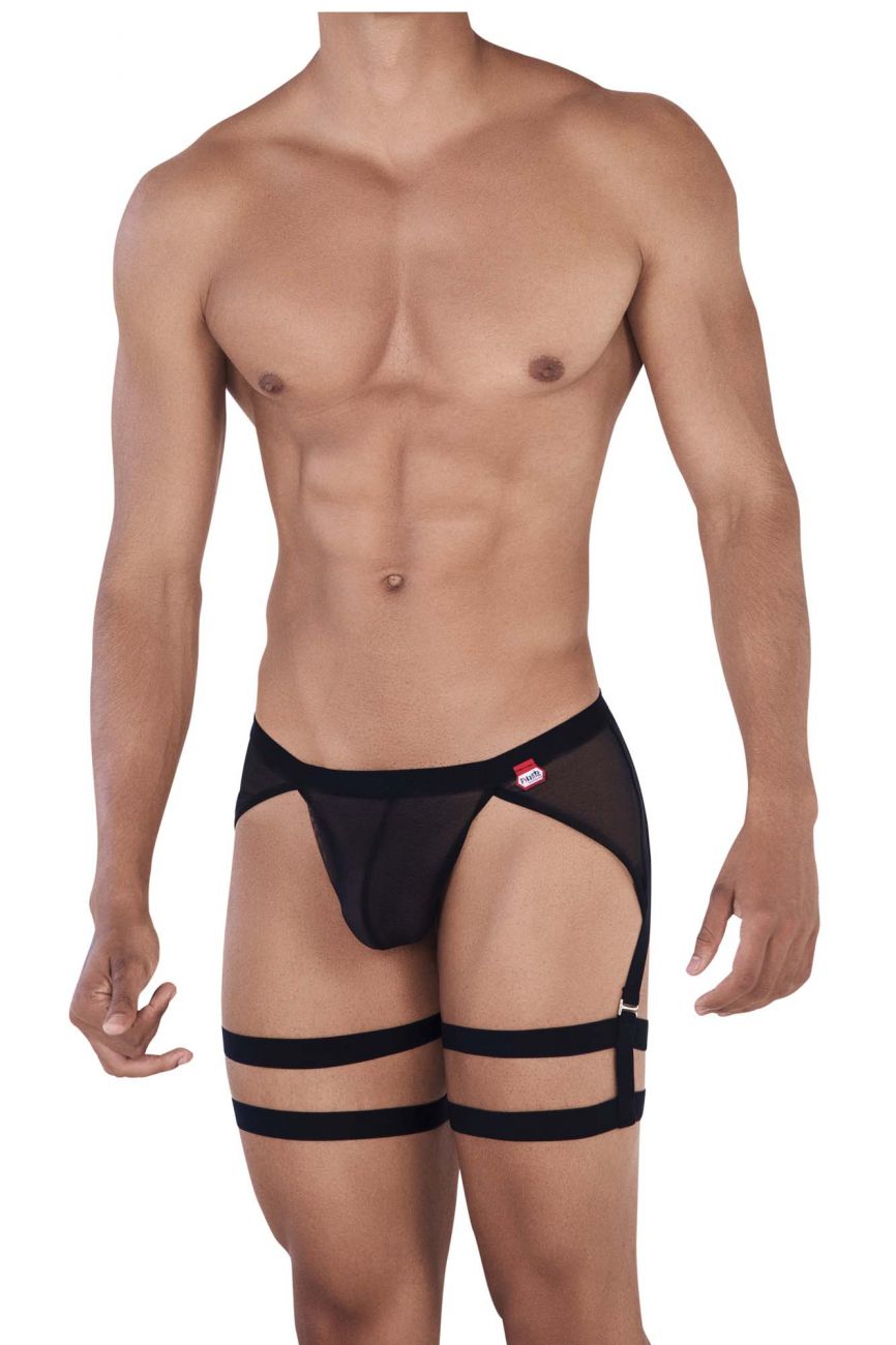 Pikante 0345 Rebel Garter Thongs Black