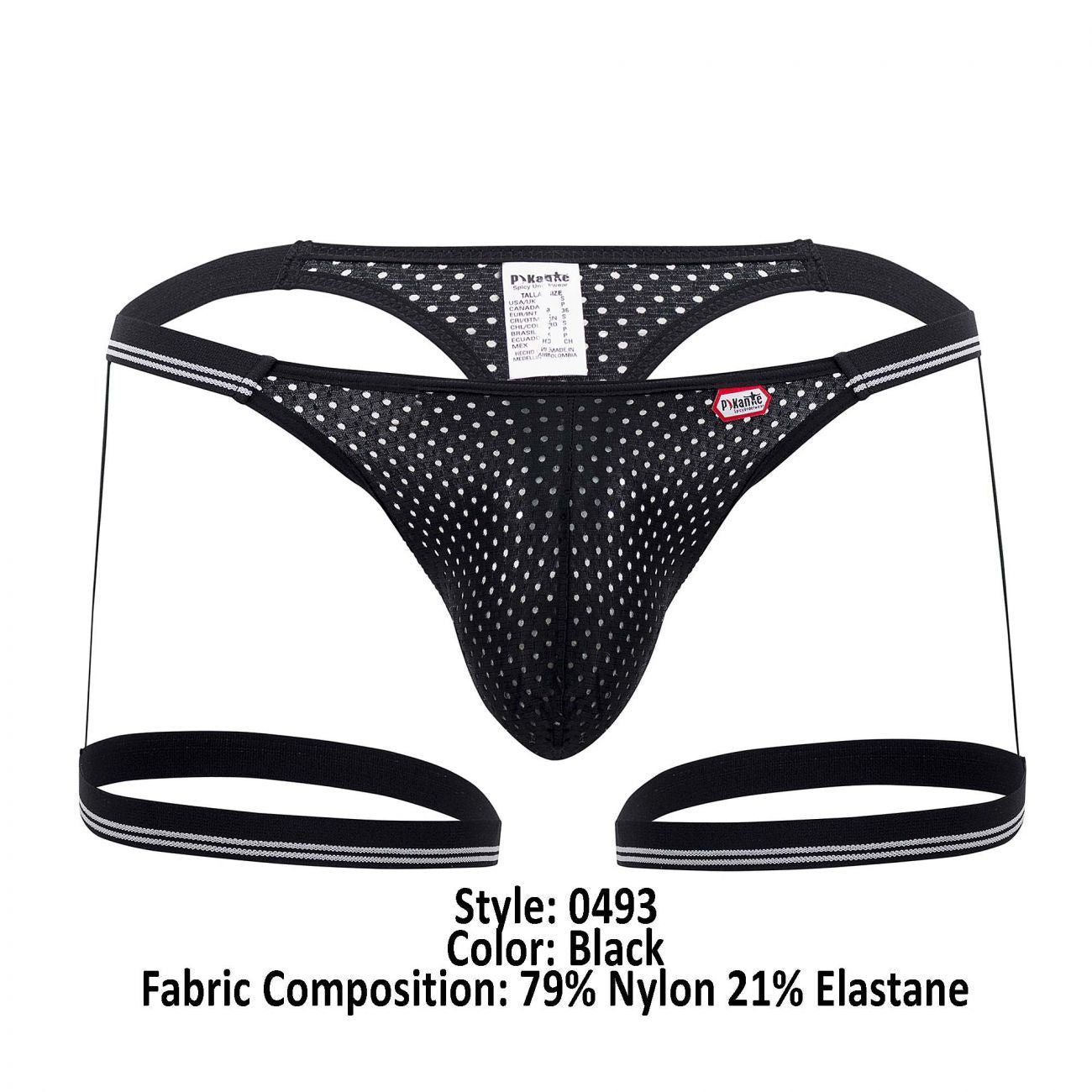 Pikante 0493 Conqueror Thongs Black