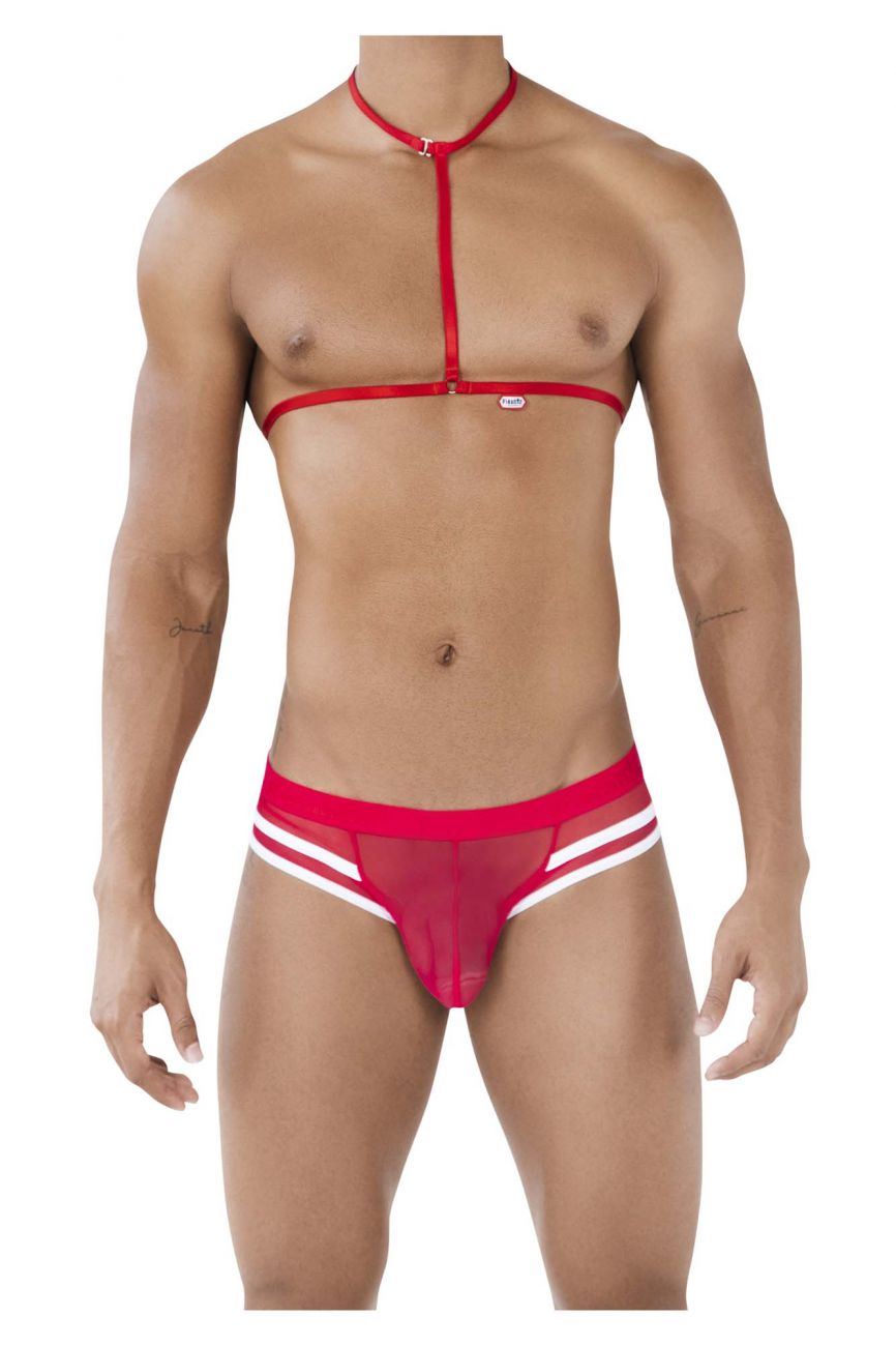 Pikante 0495 Hot Harness Briefs Red