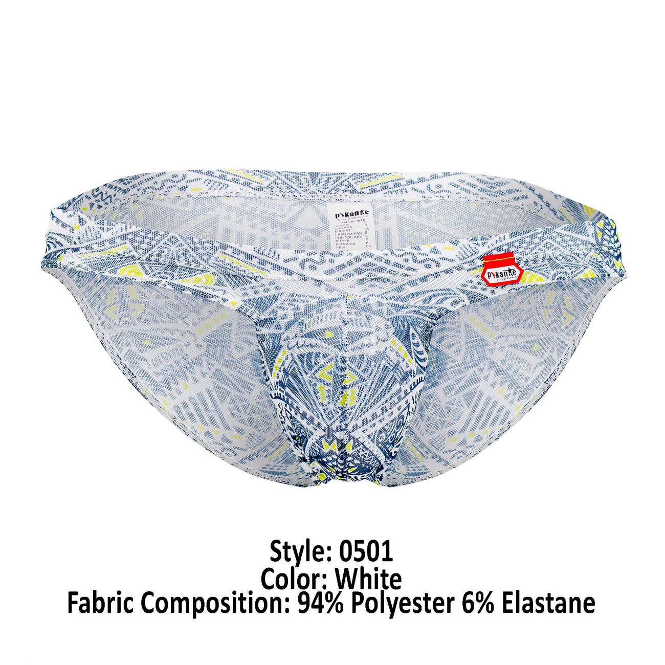 Pikante 0501 Tribal Briefs White Multi