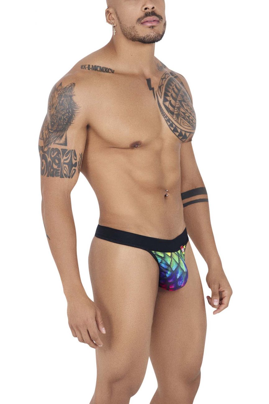 Pikante 0829 Rainbow Thongs Black Multi