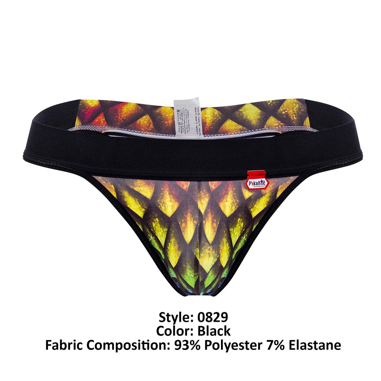 Pikante 0829 Rainbow Thongs Black Multi