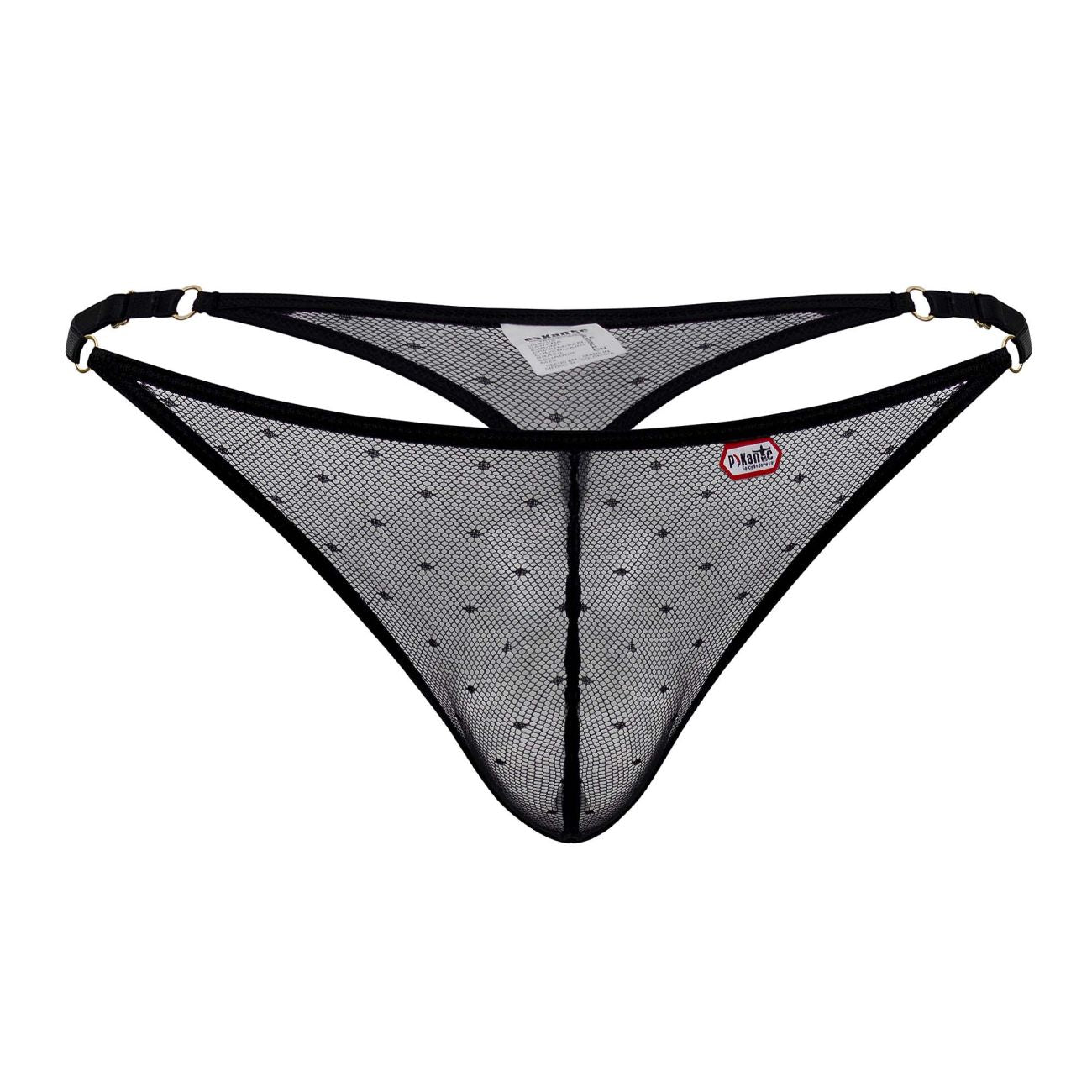 Pikante 1094 Oomph Mesh Thongs Black