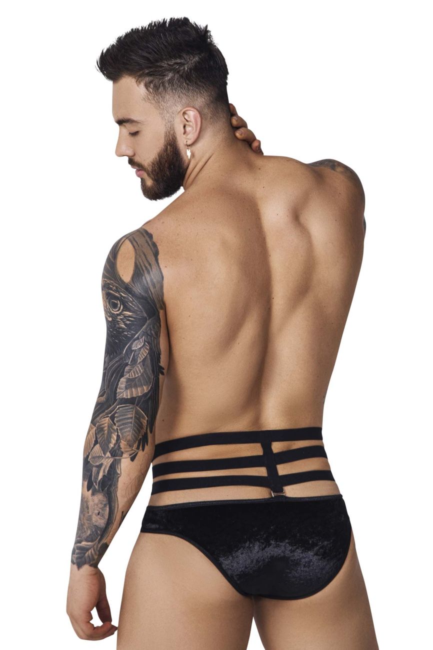 Pikante 1097 Clandestine Velvet Briefs Black