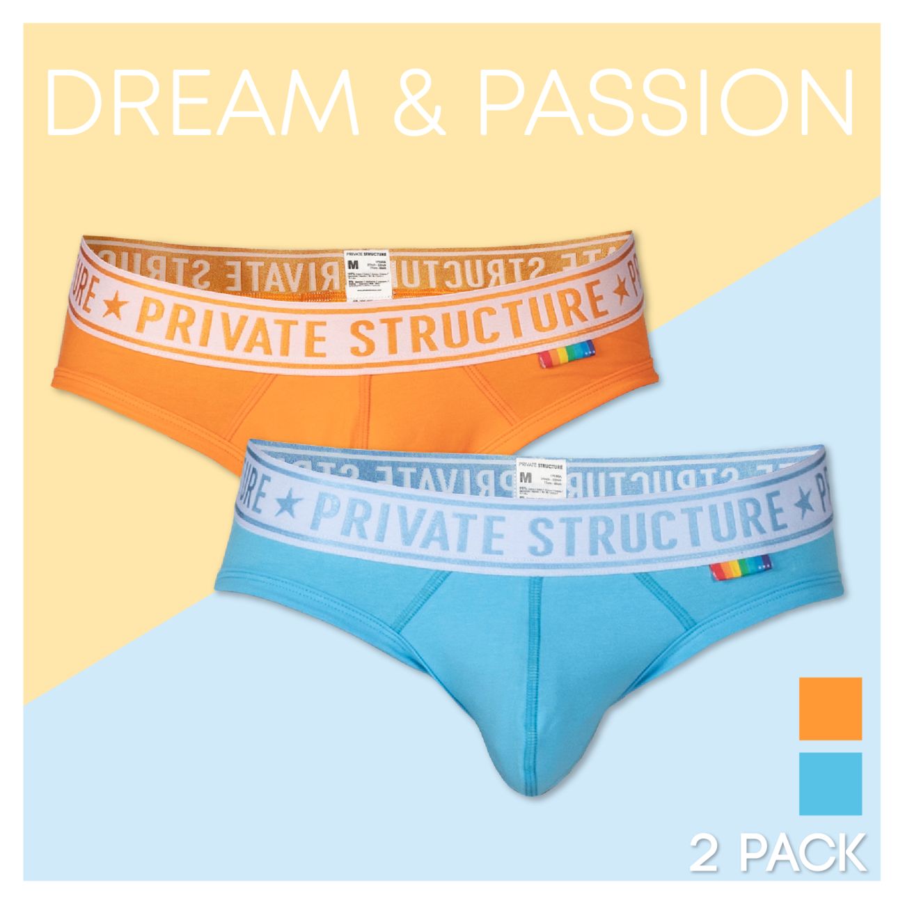 Private Structure EPUT4385 2PK Mid Waist Mini Briefs All Colours