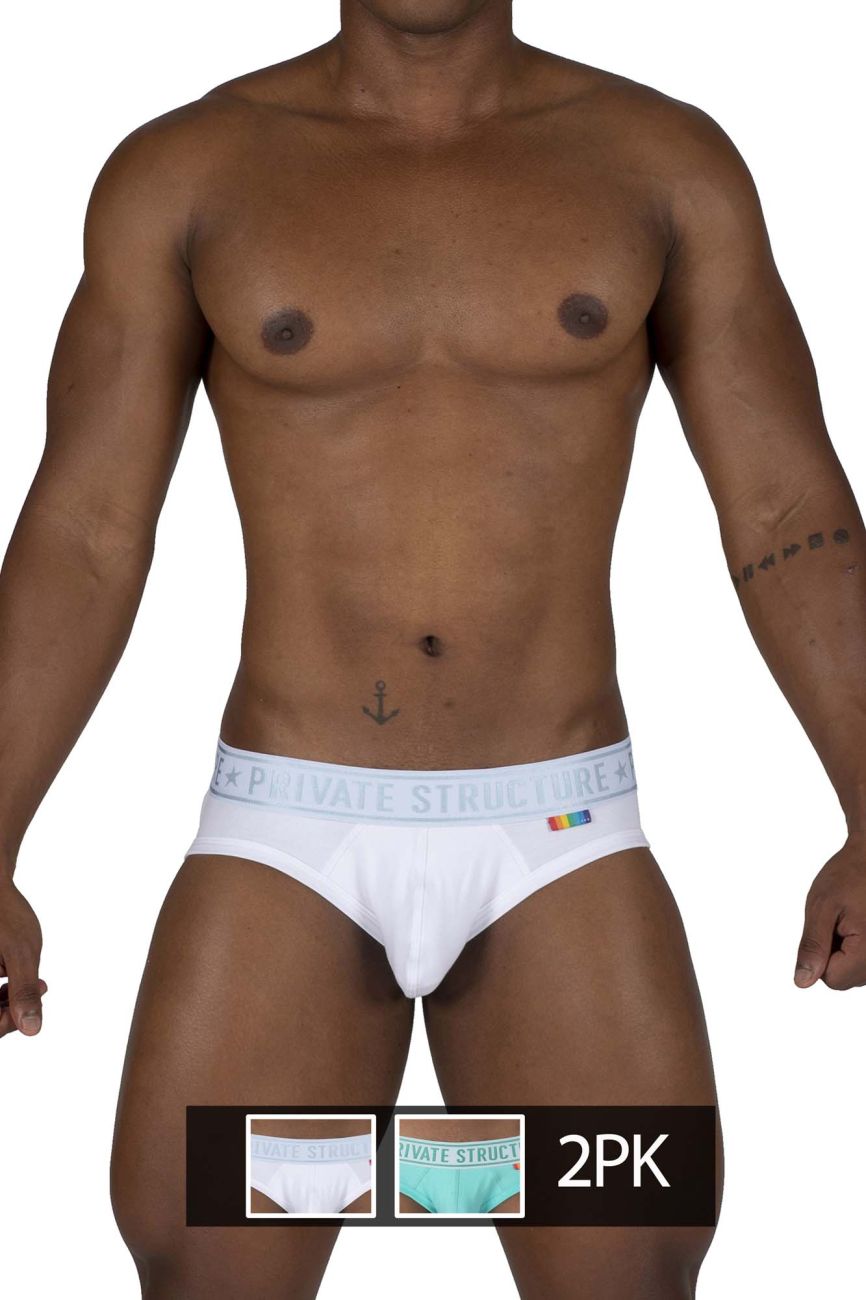 Private Structure EPUT4385 2PK Mid Waist Mini Briefs All Colours