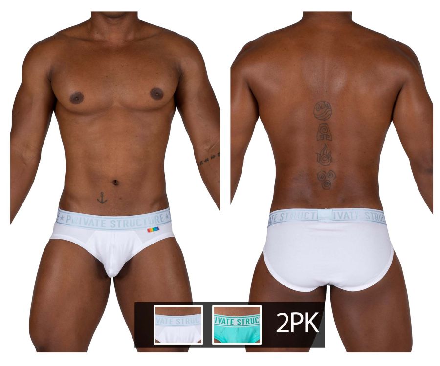 Private Structure EPUT4385 2PK Mid Waist Mini Briefs All Colours