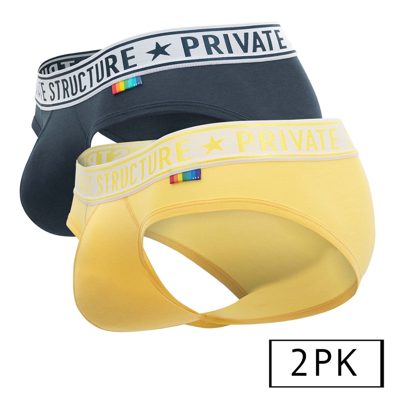 Private Structure EPUT4385 2PK Mid Waist Mini Briefs All Colours