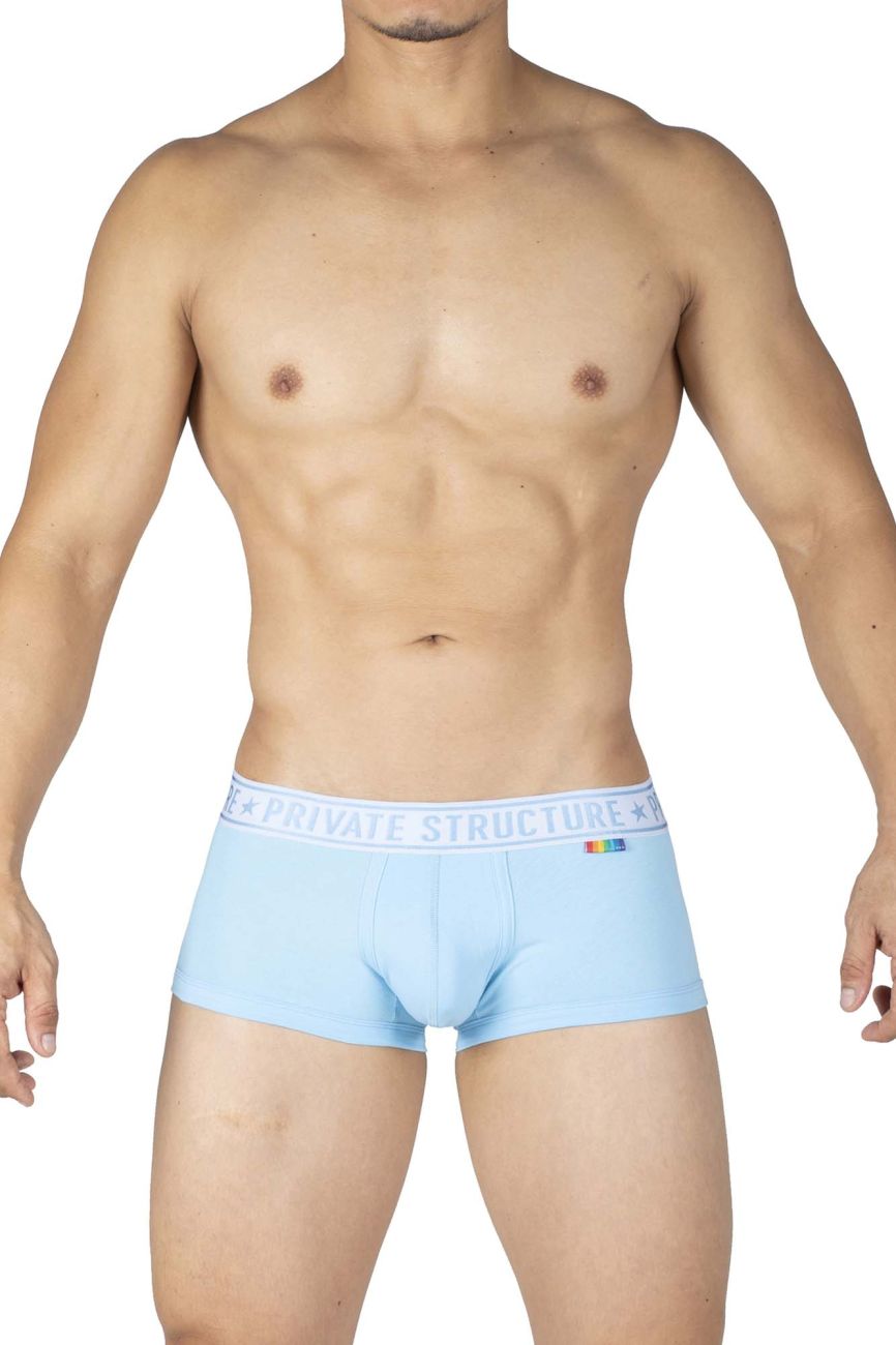 Private Structure EPUT4386 2PK Mid Waist Trunks Yellow and Blue