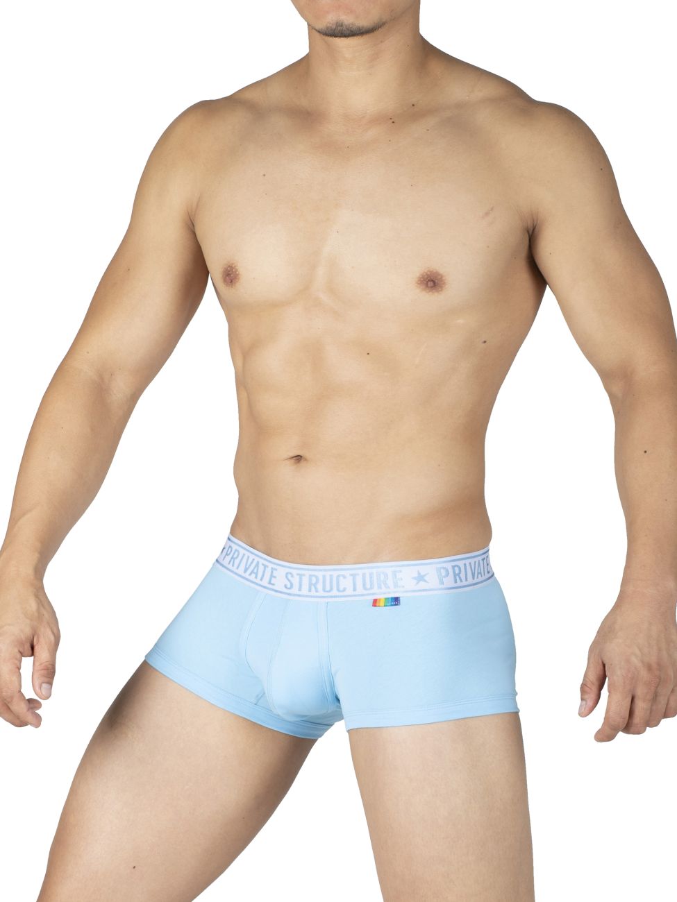 Private Structure EPUT4386 2PK Mid Waist Trunks Yellow and Blue