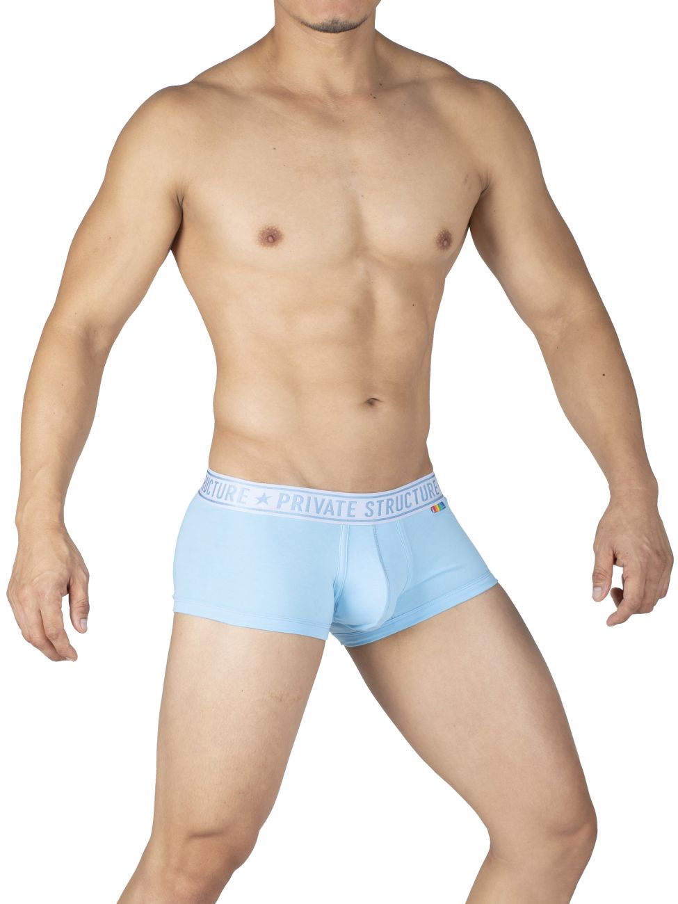 Private Structure EPUT4386 2PK Mid Waist Trunks Yellow and Blue