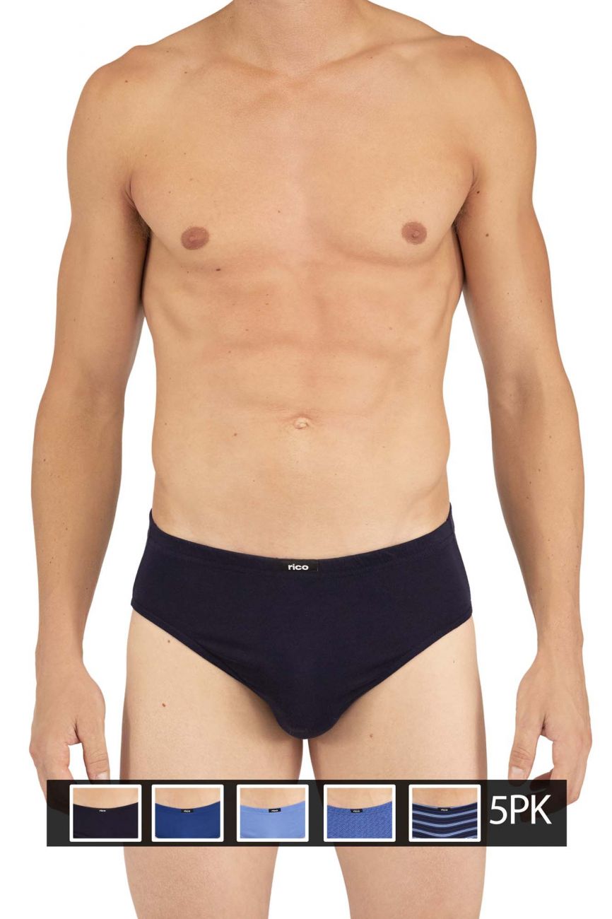 Rico 250322 5PK Low Briefs Navy Blue