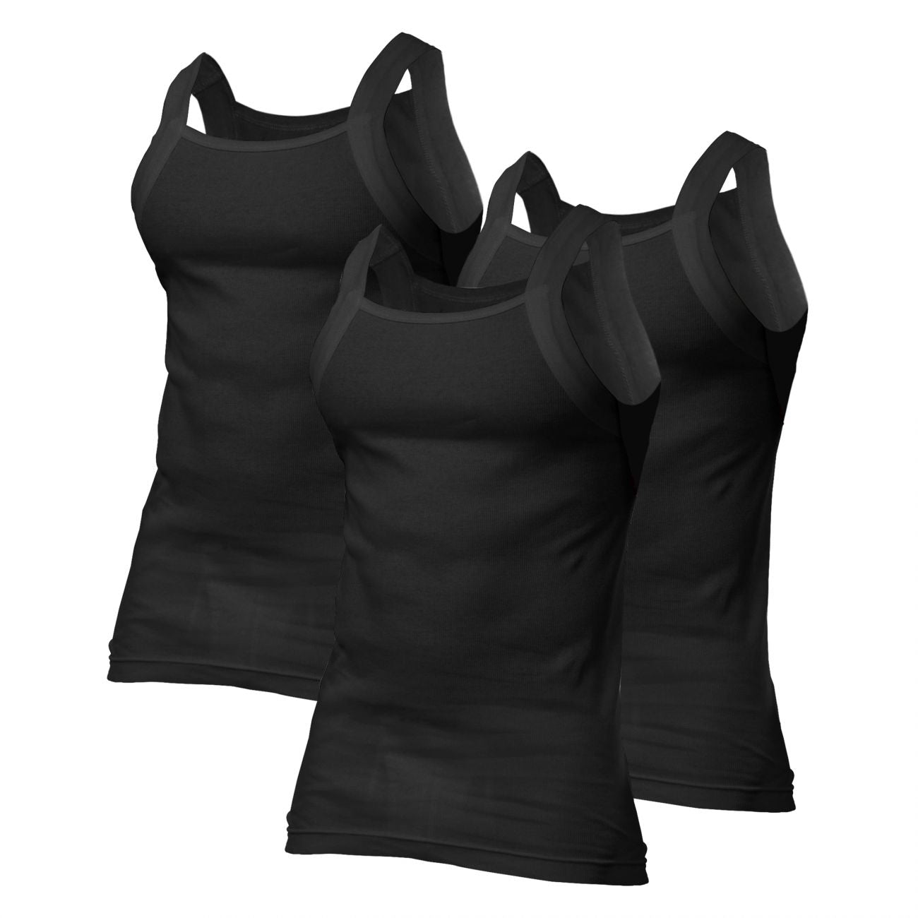 Rico 250503 3PK Modern Tank Top Black