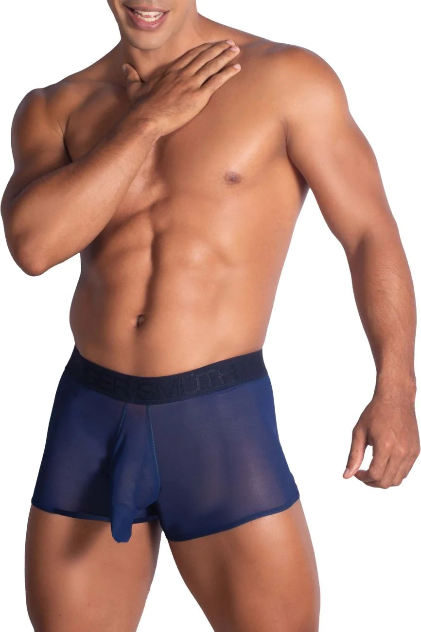 Roger Smuth RS072 Revealing Shaft Boxer Briefs Trunks Navy