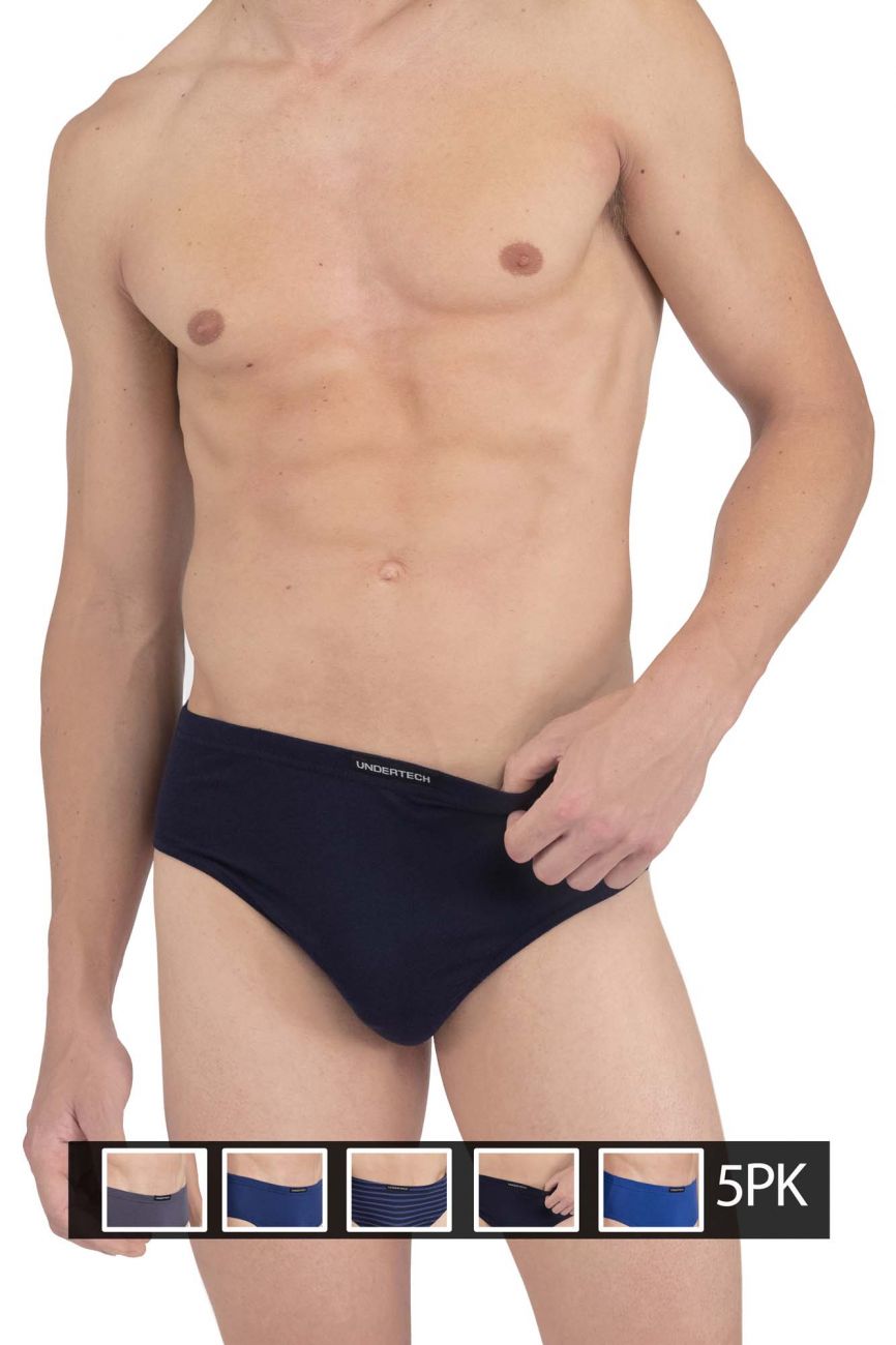 Undertech 342702 5PK Solid-Printed Bikini