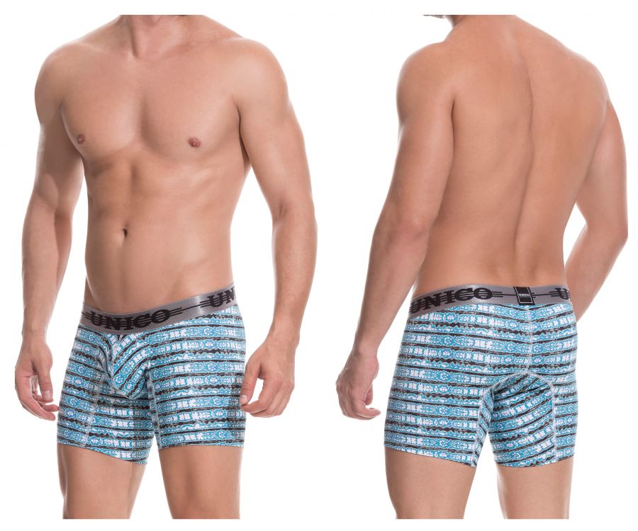 Unico 1802010025146 Boxer Briefs Track Blue Printed