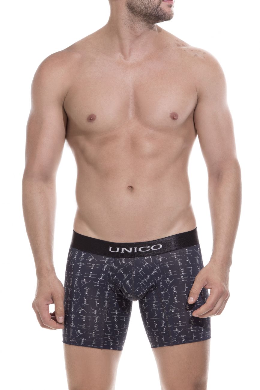 Unico 1803010021399 Boxer Briefs Skelleton Black Printed