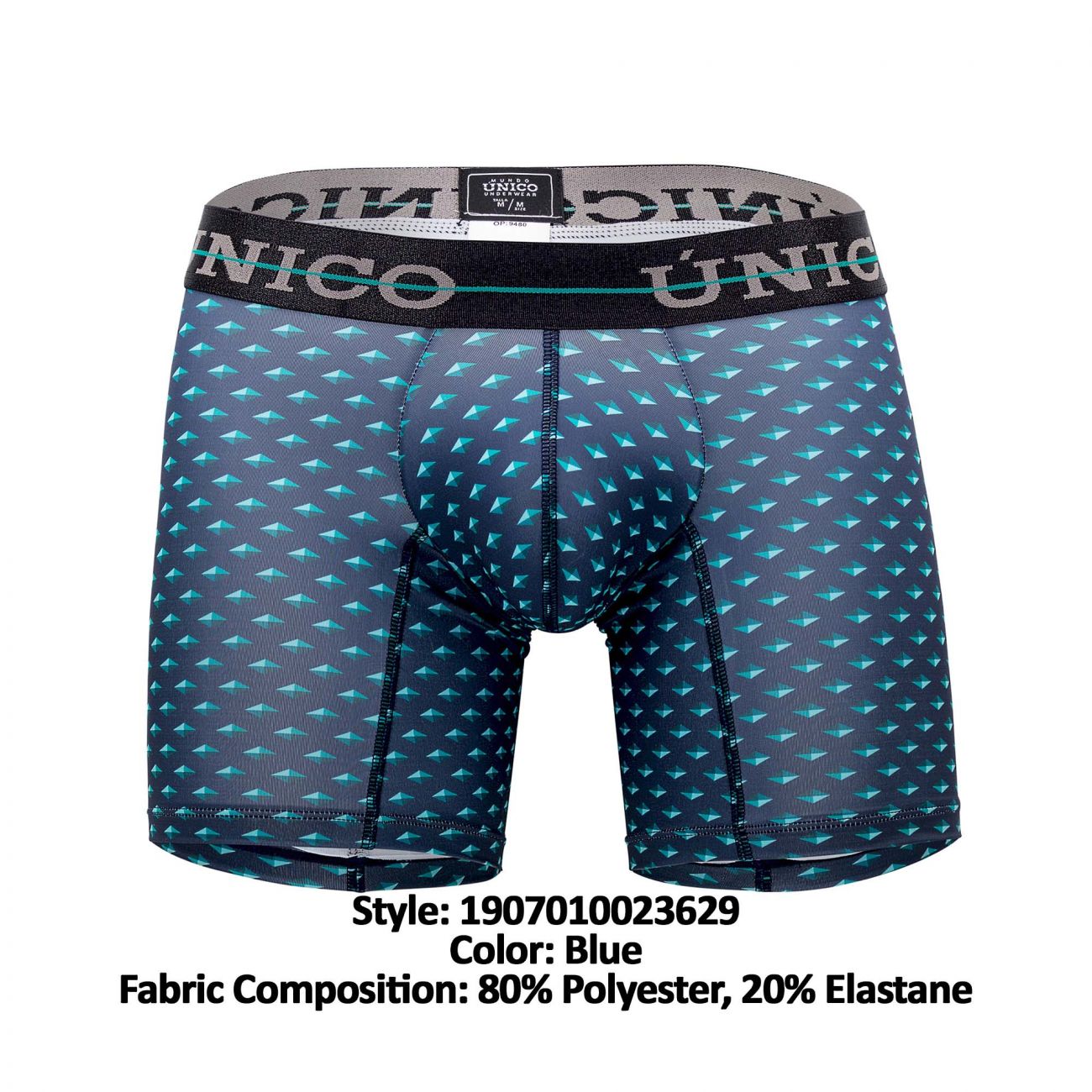 Unico 1907010023629 Boxer Briefs Agata Blue Printed