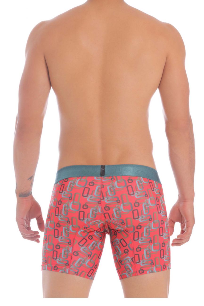 Unico 20070100229 Scheme Boxer Briefs Red Printed