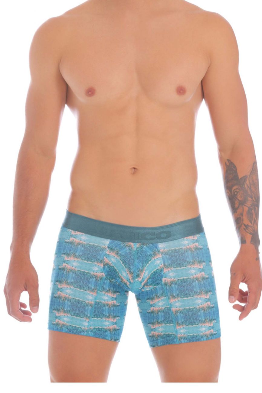 Unico 20070100231 Waterfront Boxer Briefs Blue Printed