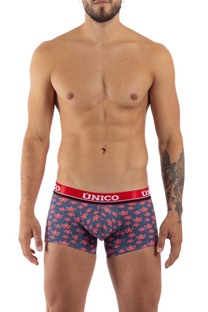 Unico 21110100103 Paper Ship Trunks Navy Printed