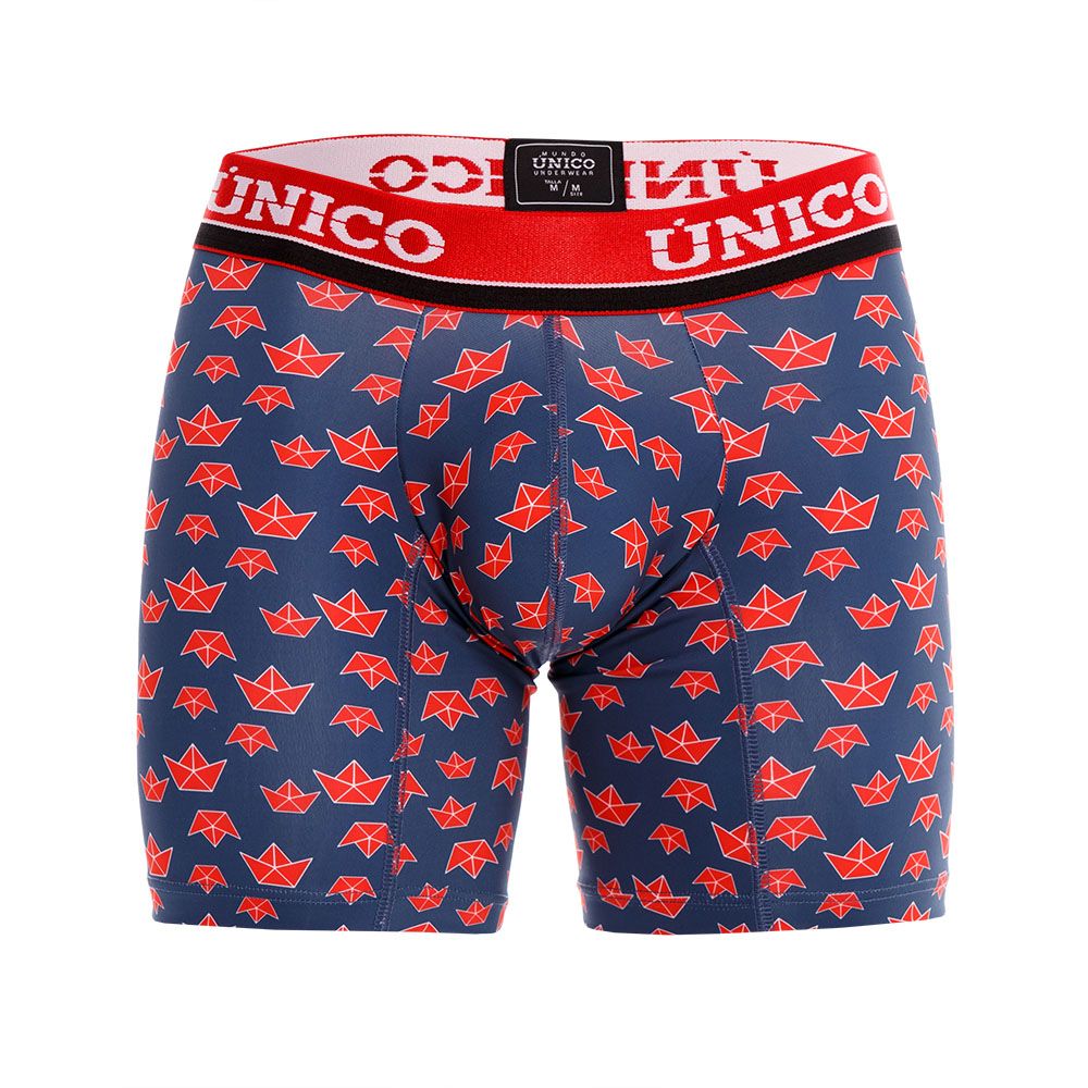 Unico 21110100203 Paper Ship Boxer Briefs Navy Multi