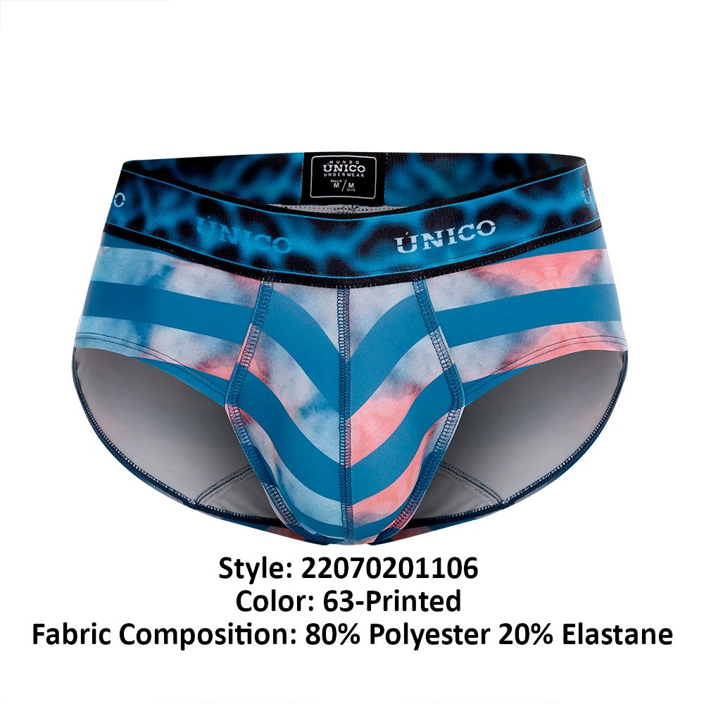 Unico 22070201106 Costera Briefs Blue Printed