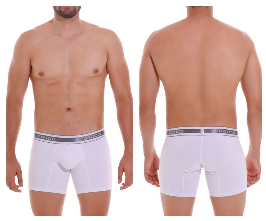 Unico 22120100209 Lustre A22 Boxer Briefs White Plus Sizes