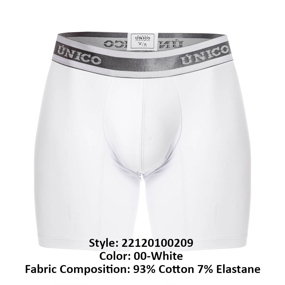 Unico 22120100209 Lustre A22 Boxer Briefs White Plus Sizes