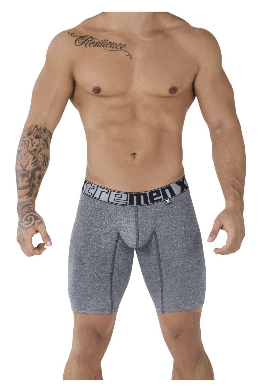 Xtremen 51485 Microfiber Athletic Boxer Briefs Black