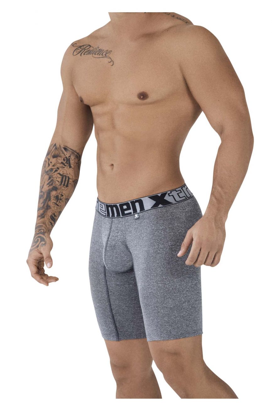 Xtremen 51485 Microfiber Athletic Boxer Briefs Black