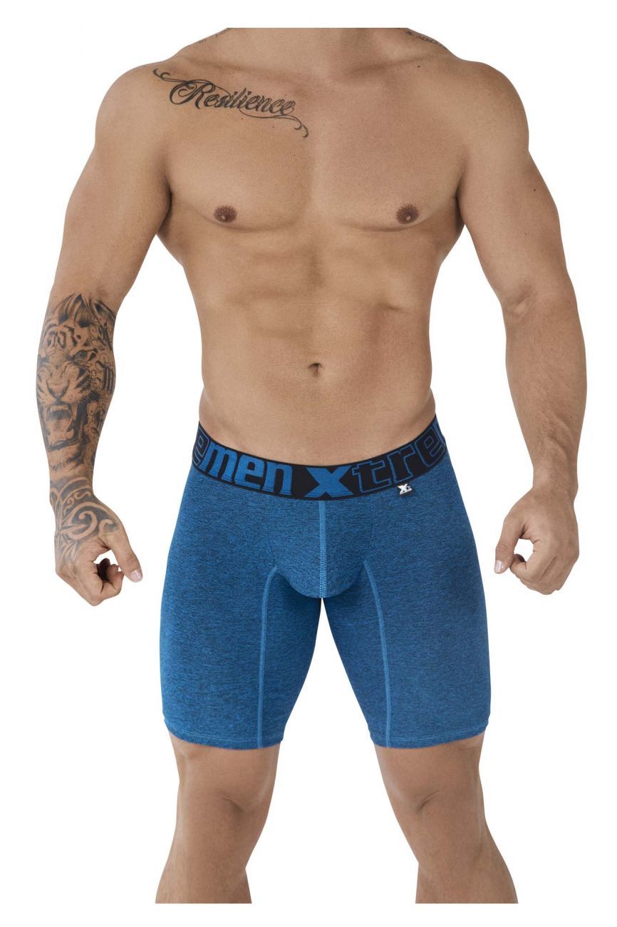Xtremen 51485 Microfiber Athletic Boxer Briefs Blue - Size XL