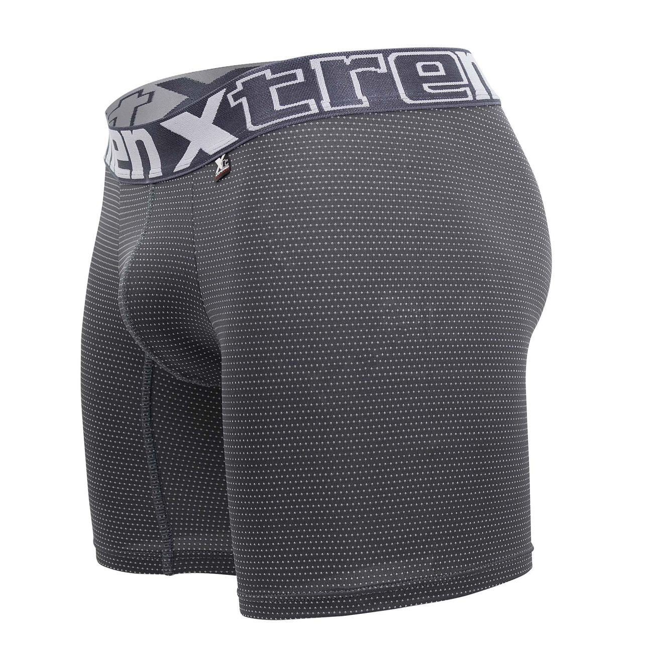 Xtremen 70005 Long Boxer Briefs Gray White Plus Sizes