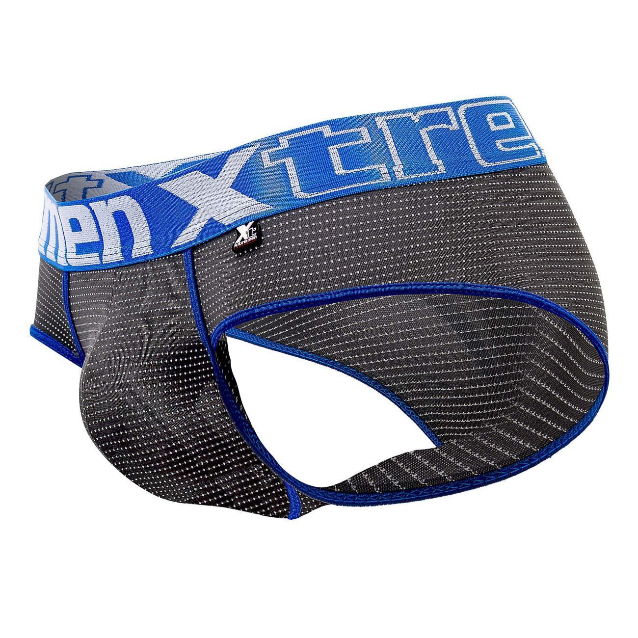 Xtremen 91062 Athletic Piping Briefs Gray